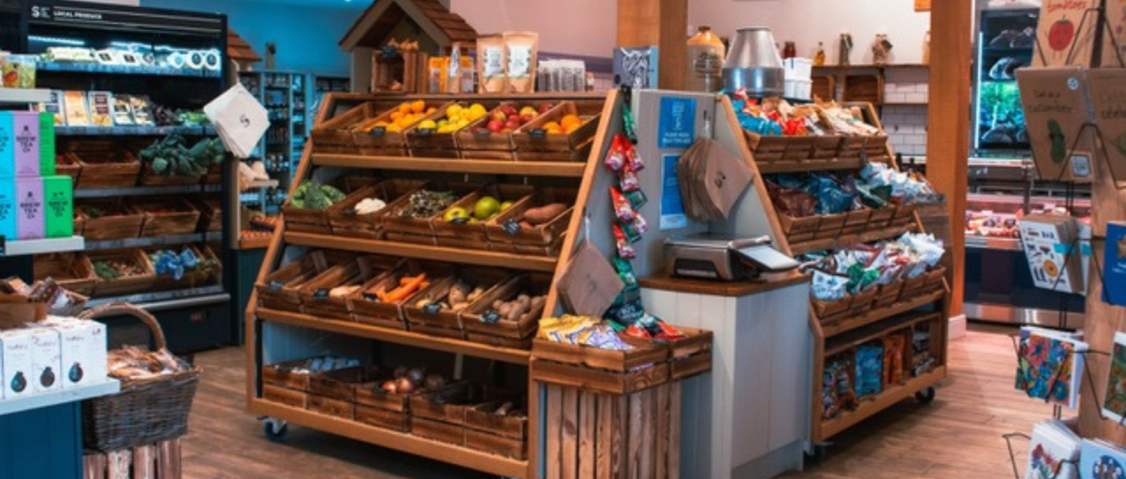 Inside the farm shop at Sky Park Farm